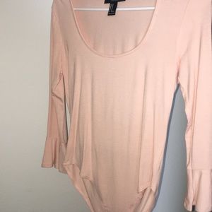 Blush pink forever 21 body suit